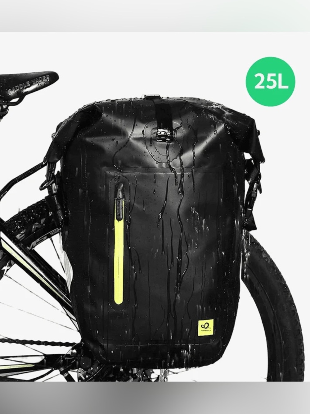 Waterfly Defender Waterproof Bike Rear Rack Bag (25L)